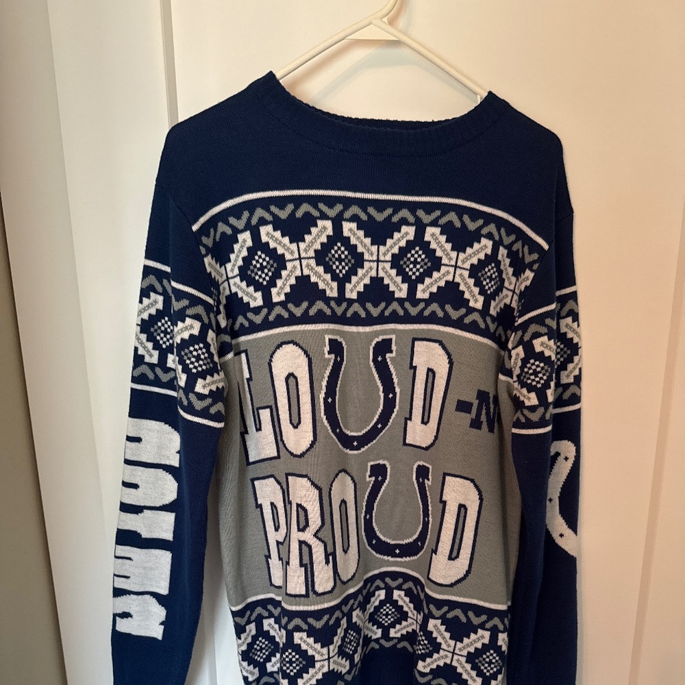 Indianapolis Colts NFL Ugly Christmas Sweater NFL Apparel Size M